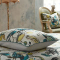 Teal - Lifestyle - EW By Edinburgh Weavers Morton Contrast Piping Sateen Floral Duvet Cover Set