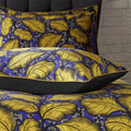 Ochre - Side - EW By Edinburgh Weavers Magali Contrast Piping Sateen Tropical Duvet Cover Set