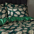 Emerald - Back - EW By Edinburgh Weavers Magali Contrast Piping Sateen Tropical Duvet Cover Set