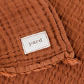 Pecan - Back - Yard Lark Cotton Crinkled Throw