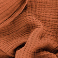 Pecan - Side - Yard Lark Cotton Crinkled Throw