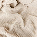 Natural - Side - Yard Lark Cotton Crinkled Throw