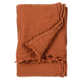 Pecan - Front - Yard Lark Cotton Crinkled Throw