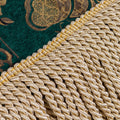 Emerald-Gold - Back - Paoletti Shiraz Traditional Jacquard Throw