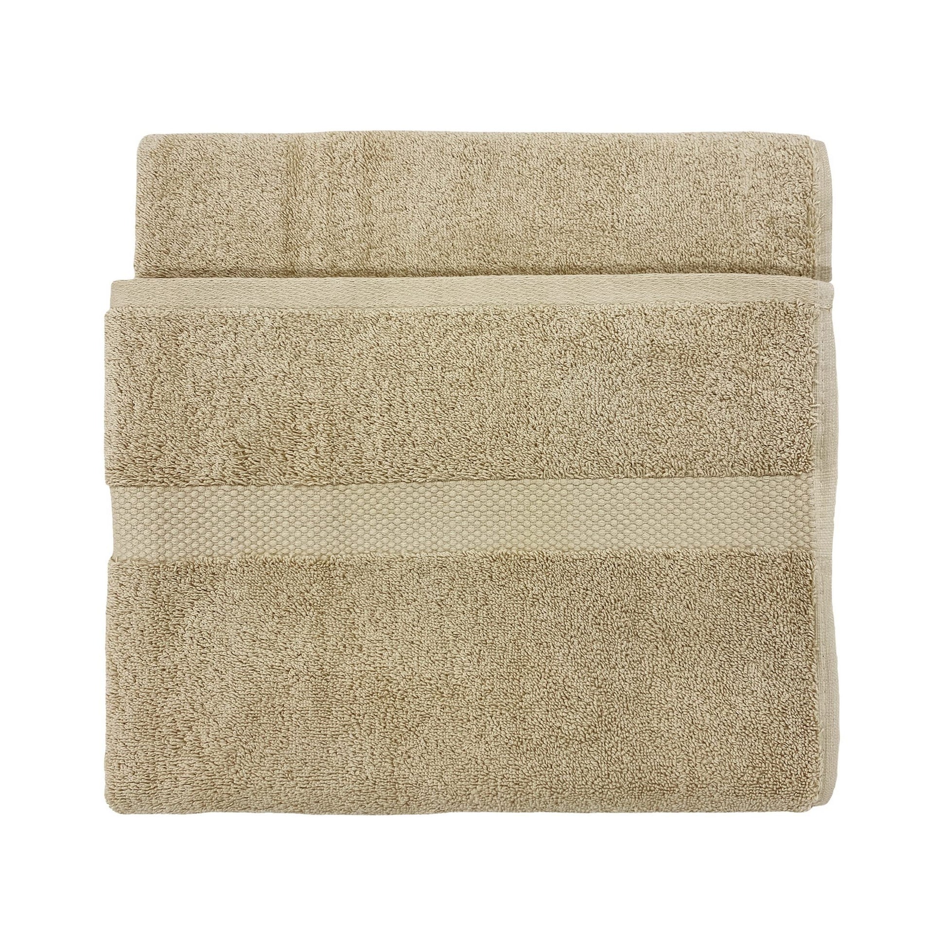 Oatmeal - Back - The Linen Yard Loft Combed Cotton Towel Bale Set (Pack of 4)