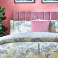 Yellow - Back - Furn Colony Palm Duvet Cover Set