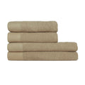 Warm Natural - Front - Furn Textured Cotton Towel Bale Set (Pack of 4)