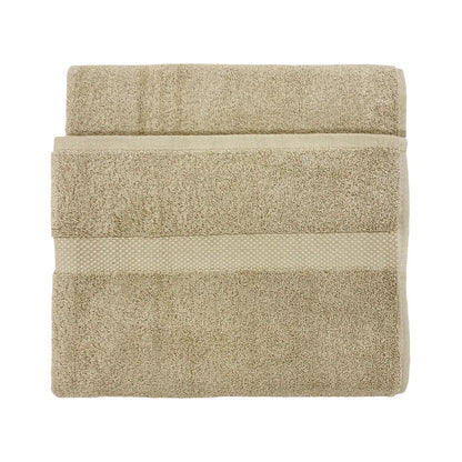 Oatmeal - Back - The Linen Yard Loft Combed Cotton Towel Bale Set (Pack of 10)