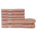 Pink - Front - The Linen Yard Loft Combed Cotton Towel Bale Set (Pack of 6)