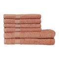 Blush - Front - The Linen Yard Loft Combed Cotton Towel Bale Set (Pack of 6)