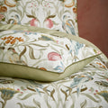 Stone - Back - EW By Edinburgh Weavers Liberty Traditional Contrast Piping Floral Duvet Cover Set