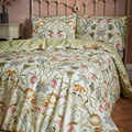 Stone - Side - EW By Edinburgh Weavers Liberty Traditional Contrast Piping Floral Duvet Cover Set