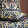 Navy - Front - EW By Edinburgh Weavers Liberty Traditional Contrast Piping Floral Duvet Cover Set