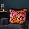 Multicoloured - Lifestyle - Paoletti Colette Fringed Satin Animal Print Cushion Cover