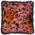 Multicoloured - Front - Paoletti Colette Fringed Satin Animal Print Cushion Cover