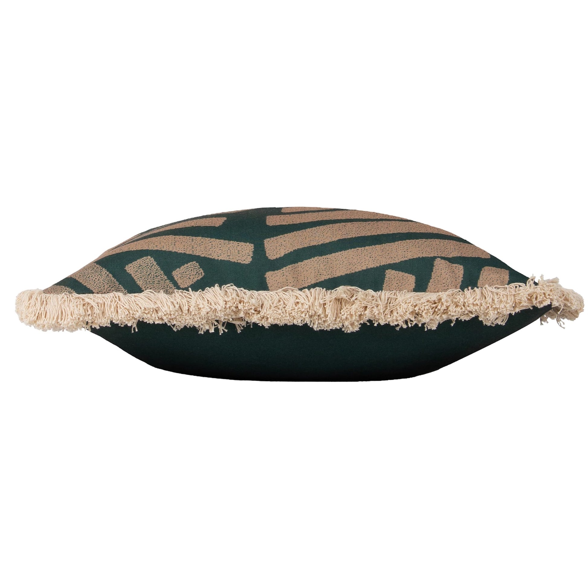 Green - Lifestyle - Paoletti Oromo Fringe Cushion Cover