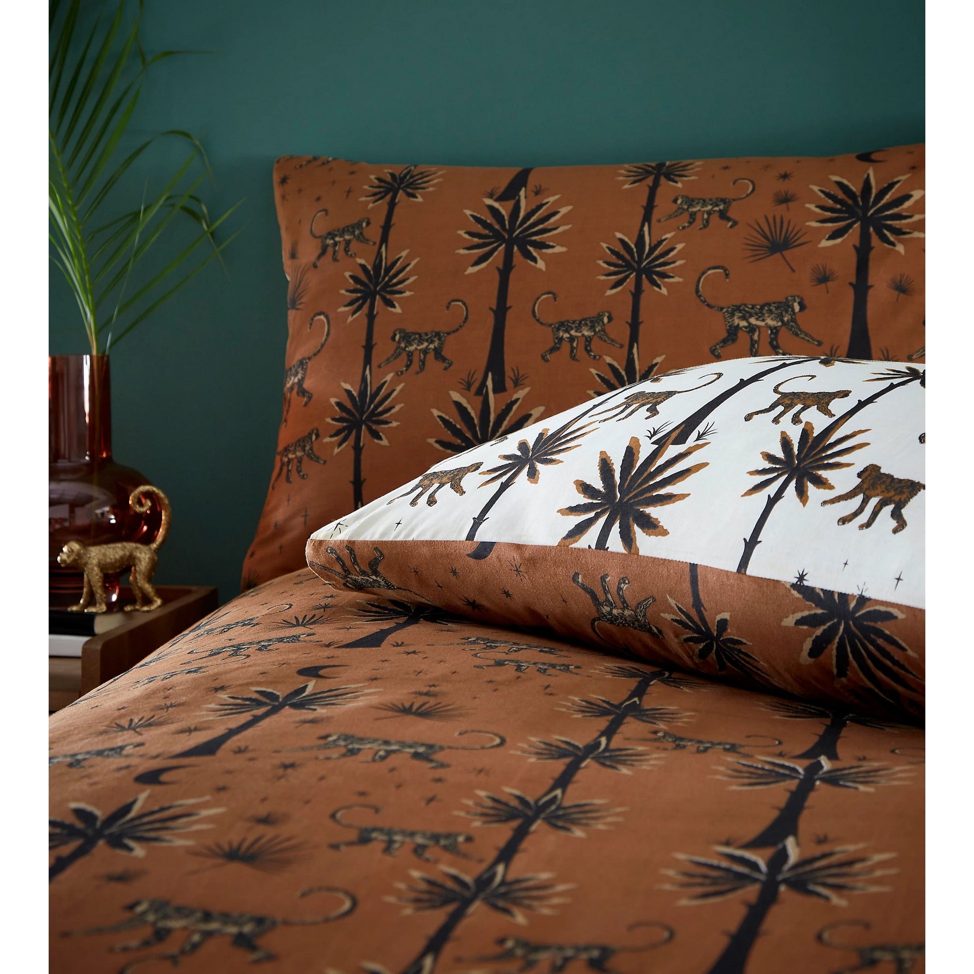 Amber - Side - Furn Desert Exotic Reversible Monkey Duvet Cover Set