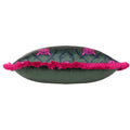 Emerald-Pink - Side - Paoletti Lupita Fringed Cheetah Cushion Cover