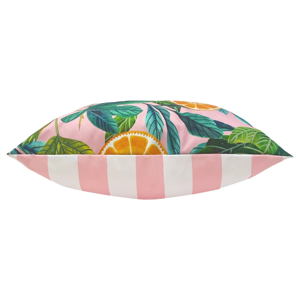 Blush Pink - Side - Evans Lichfield Citrus Outdoor Cushion Cover