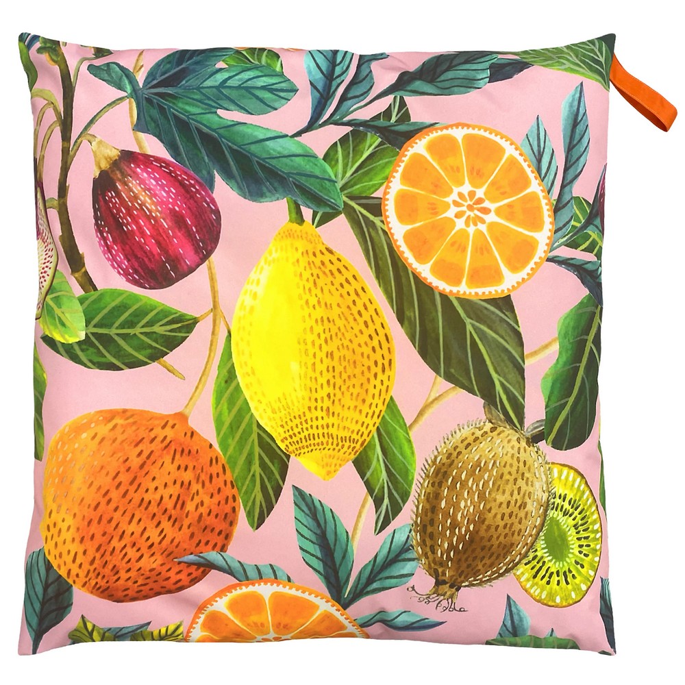 Blush Pink - Front - Evans Lichfield Citrus Outdoor Cushion Cover