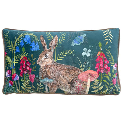 Multicoloured - Front - Wylder Nature Willow Rabbit Cushion Cover
