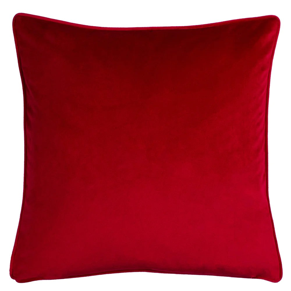 Green-Gold-Red - Back - Furn Purrfect Velvet Leaping Leopards Cushion Cover