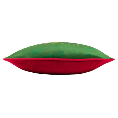 Green-Gold-Red - Side - Furn Purrfect Velvet Leaping Leopards Cushion Cover