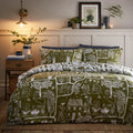 Moss - Back - Furn Frida Reversible Abstract Duvet Cover Set