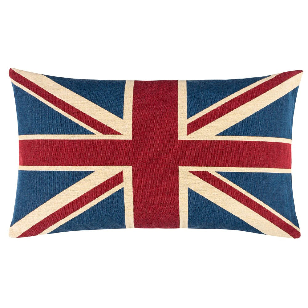Blue-Red - Front - Evans Lichfield Tapestry Union Jack Cushion Cover
