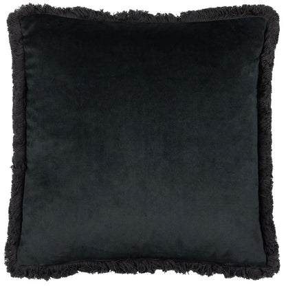 Antique Gold - Back - Paoletti Moondusk Fringed Jacquard Square Cushion Cover