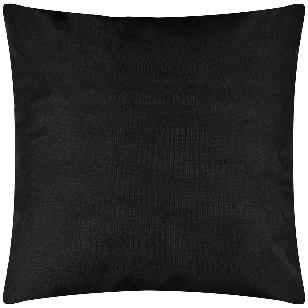 Black - Front - Furn Wrap Plain Outdoor Cushion Cover