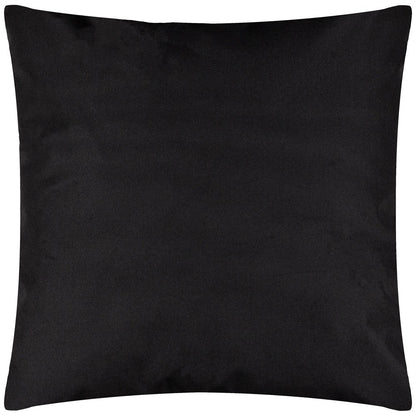 Black - Front - Furn Wrap Plain Outdoor Cushion Cover