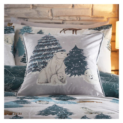 Blue - Side - Furn Arcticus Arctic Animals Duvet Cover Set