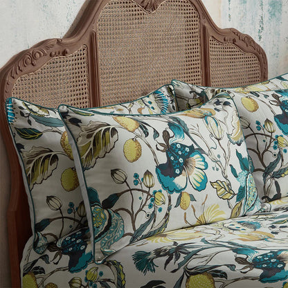 Teal - Front - EW by Edinburgh Weavers Morton Sateen Floral Housewife Pillowcase (Pack of 2)