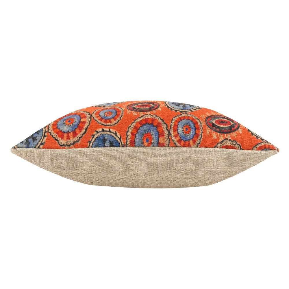 Tangerine - Side - Wylder Akamba Tribal Rectangular Cushion Cover