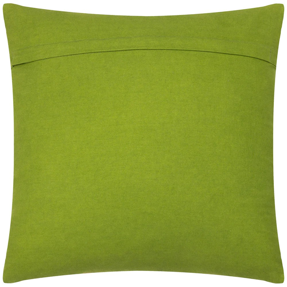 Coral-Green-Black - Back - Furn Embroidered Cheetah Cushion Cover