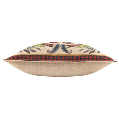 Navy-Red - Side - Wylder Akamba Tropical Parrot Cushion Cover