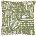 Moss - Front - Furn Frida Jacquard Cushion Cover