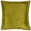 Moss - Front - Paoletti Palmeria Velvet Quilted Cushion Cover
