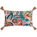 Coral - Front - Wylder Aquess Tassel Floral Cushion Cover