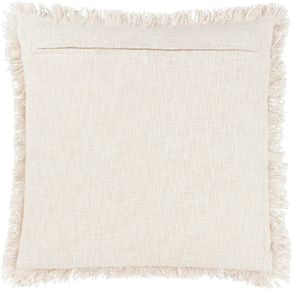 Pecan - Back - Yard Hara Woven Fringe Cushion Cover
