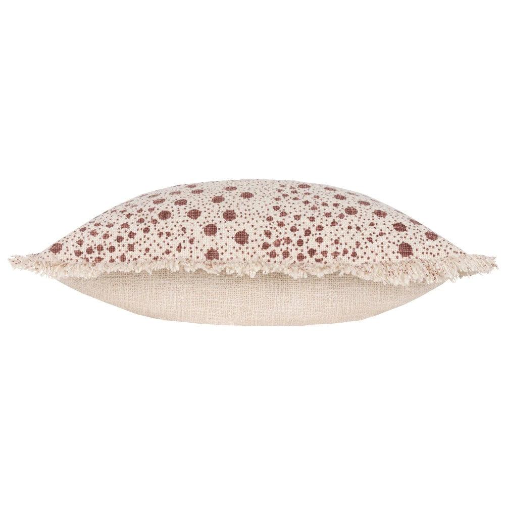 Pecan - Side - Yard Hara Woven Fringe Cushion Cover