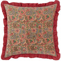 Blushing Rose - Front - Paoletti Haven Cotton Velvet Floral Cushion Cover