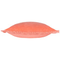 Coral - Side - Furn Gracie Fringed Velvet Cushion Cover
