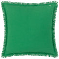 Emerald Green - Back - Furn Gracie Fringed Velvet Cushion Cover