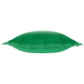Emerald Green - Side - Furn Gracie Fringed Velvet Cushion Cover