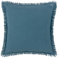 Ink Blue - Back - Furn Gracie Fringed Velvet Cushion Cover