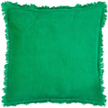 Emerald Green - Front - Furn Gracie Fringed Velvet Cushion Cover