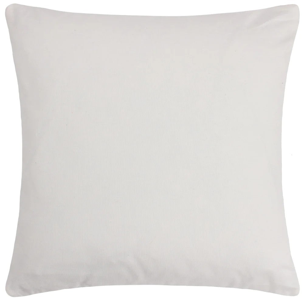 Green-Multicoloured - Back - Furn Anjo Geometric Crewel Cushion Cover