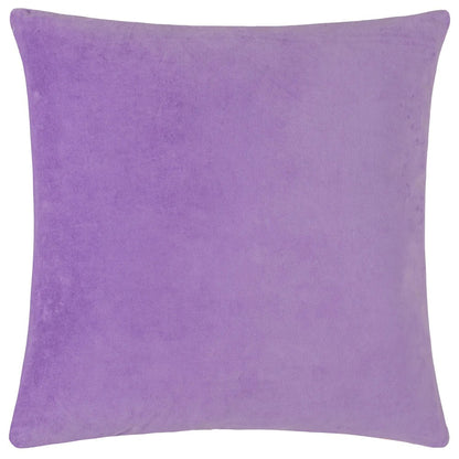 Lilac-Coral - Back - Paoletti Mentera Velvet Floral Cushion Cover